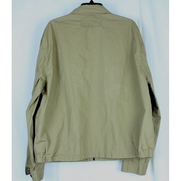 TOMMY HILFIGER Size XLarge Tan Khaki Small Flag Mesh Lined Windbreaker Jacket - Picture 6 of 8
